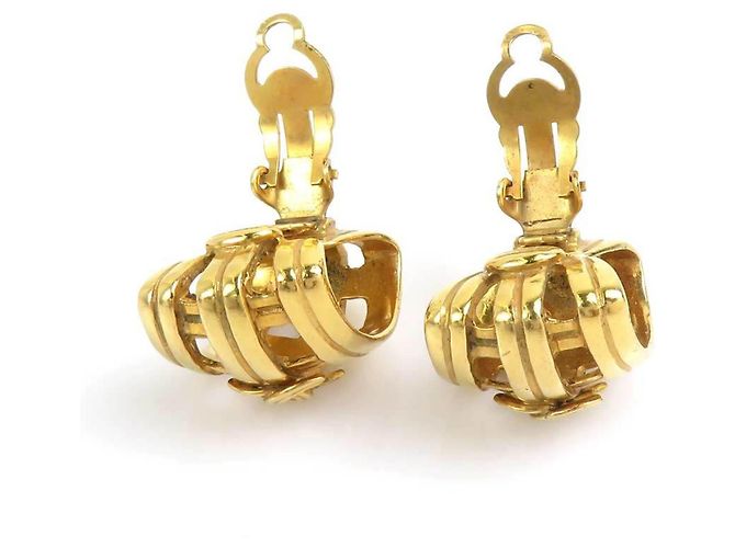 Chanel Gold Clip-On Ohrringe - Ansicht 7