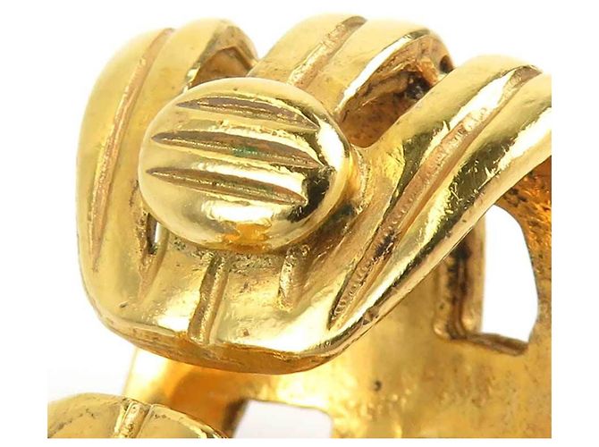 Chanel Gold Clip-On Ohrringe - Ansicht 9
