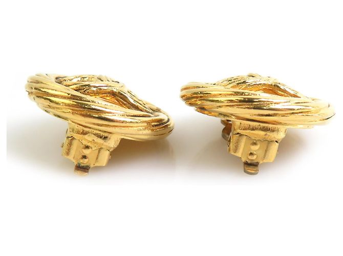 Boucles d'oreilles clips Chanel Gold - vue 3