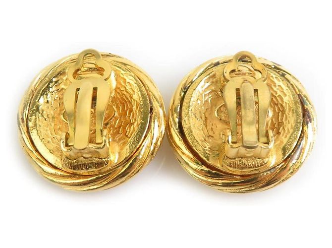 Boucles d'oreilles clips Chanel Gold - vue 5