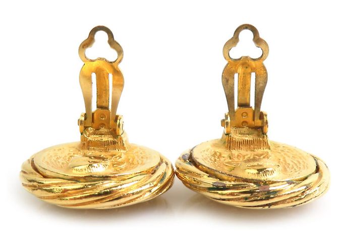 Boucles d'oreilles clips Chanel Gold - vue 6