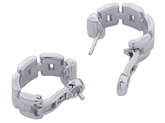 Orecchini Cartier Panthère Maillon Half Hoop - vista 3