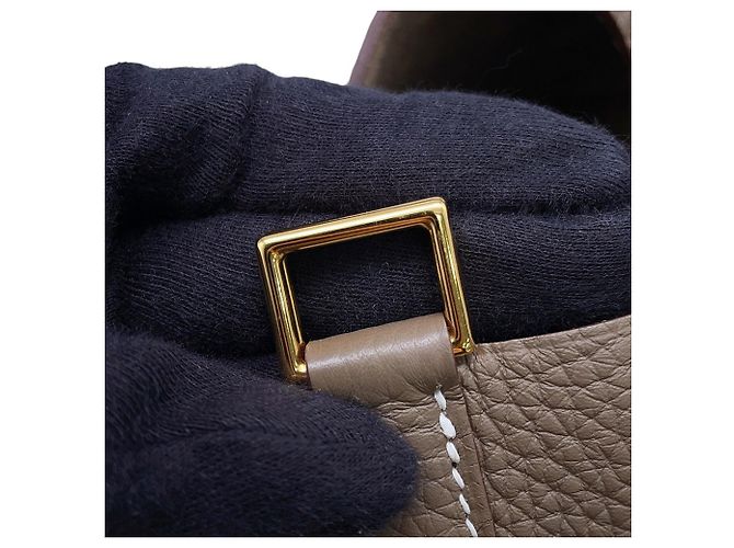 Hermès Bolso Hermes Picotin Lock MM en Etoupe Gray - vista 11
