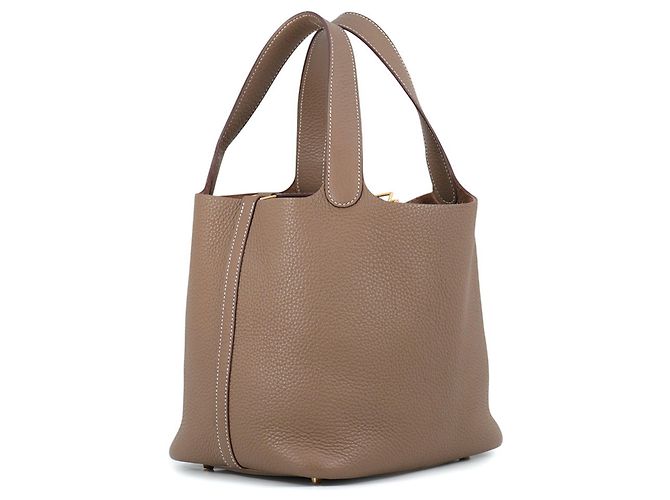 Hermès Bolso Hermes Picotin Lock MM en Etoupe Gray - vista 2