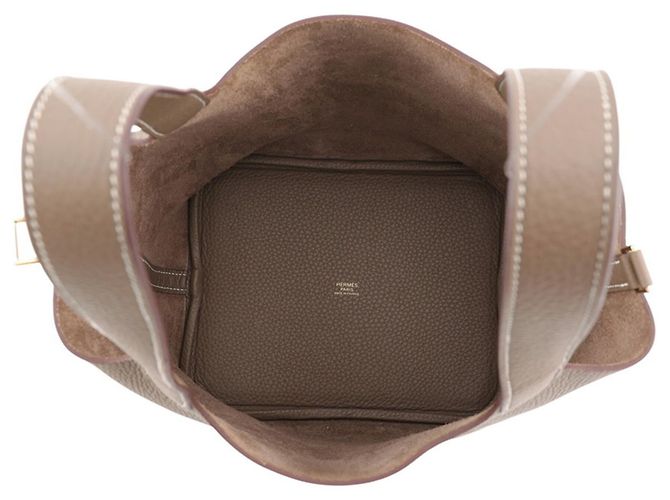 Hermès Bolso Hermes Picotin Lock MM en Etoupe Gray - vista 5