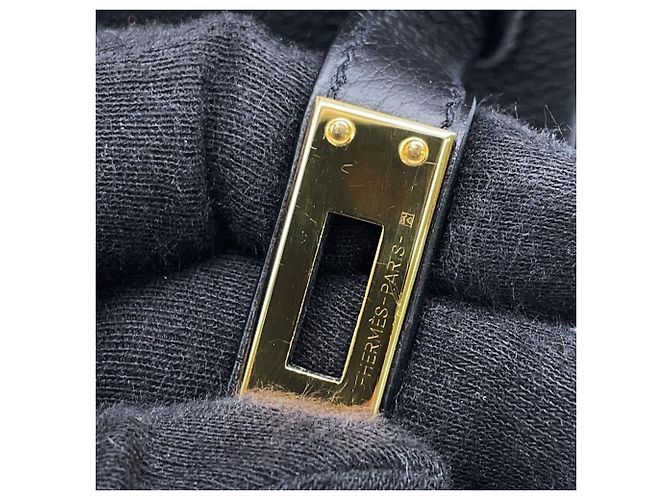 Hermès Borsa Hermes Kelly 25 in pelle Togo nera - vista 10