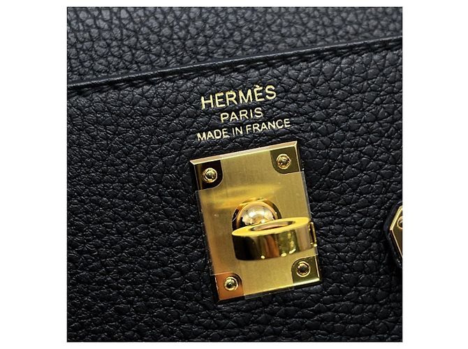 Hermès Borsa Hermes Kelly 25 in pelle Togo nera - vista 11