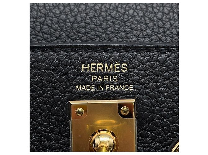 Hermès Borsa Hermes Kelly 25 in pelle Togo nera - vista 13