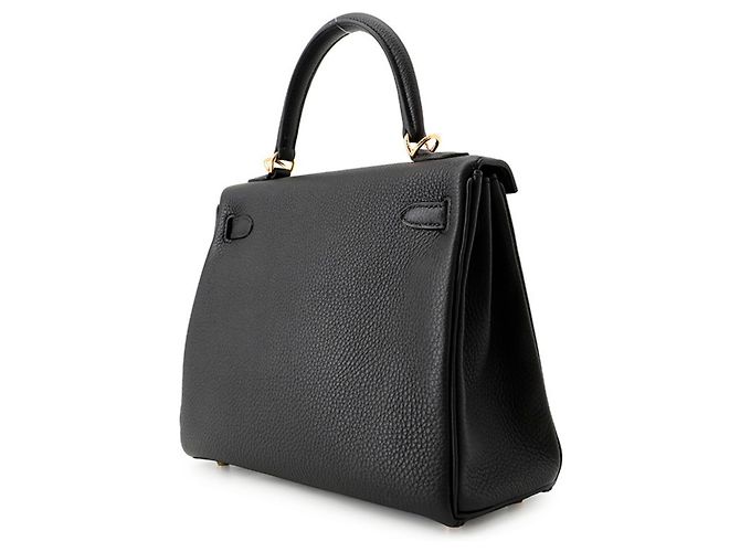 Hermès Borsa Hermes Kelly 25 in pelle Togo nera - vista 2