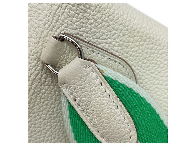Hermès Borsa a tracolla Hermes Videpoche in pelle Togo Ivory - vista 10
