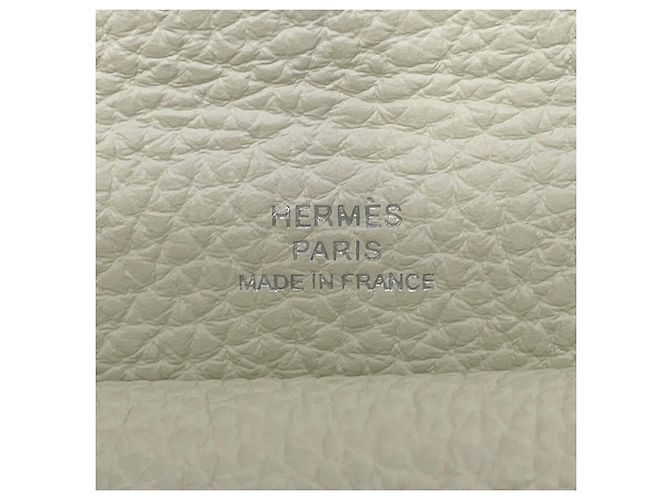 Hermès Borsa a tracolla Hermes Videpoche in pelle Togo Ivory - vista 15