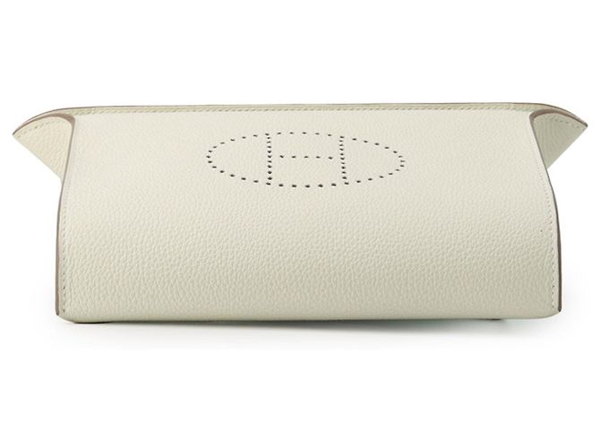 Hermès Borsa a tracolla Hermes Videpoche in pelle Togo Ivory - vista 3