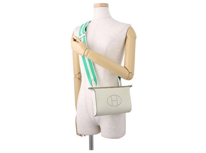 Hermès Borsa a tracolla Hermes Videpoche in pelle Togo Ivory - vista 4