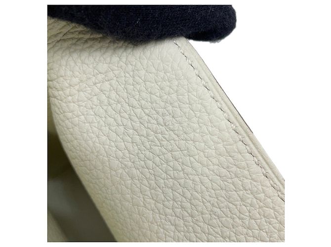 Hermès Borsa a tracolla Hermes Videpoche in pelle Togo Ivory - vista 7