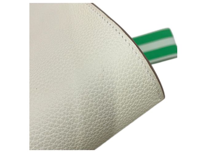 Hermès Borsa a tracolla Hermes Videpoche in pelle Togo Ivory - vista 9