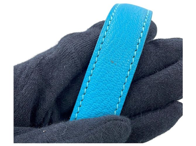 Hermès Borsa a tracolla Hermes Trim 35 in blu turchese - vista 11