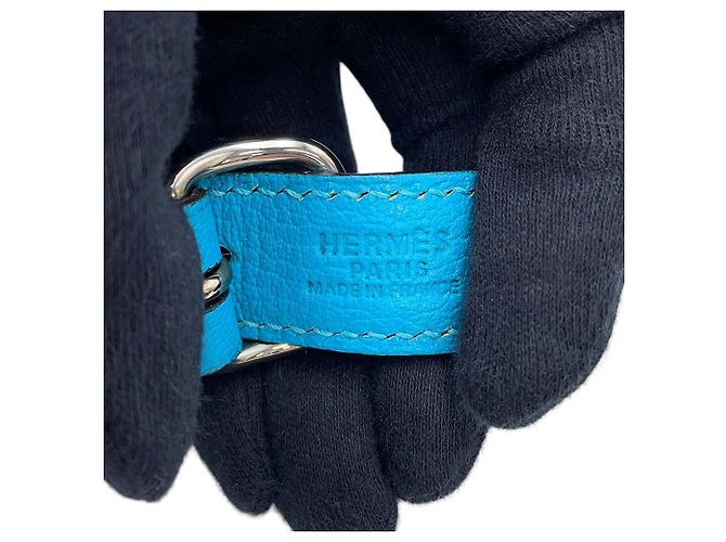 Hermès Borsa a tracolla Hermes Trim 35 in blu turchese - vista 14