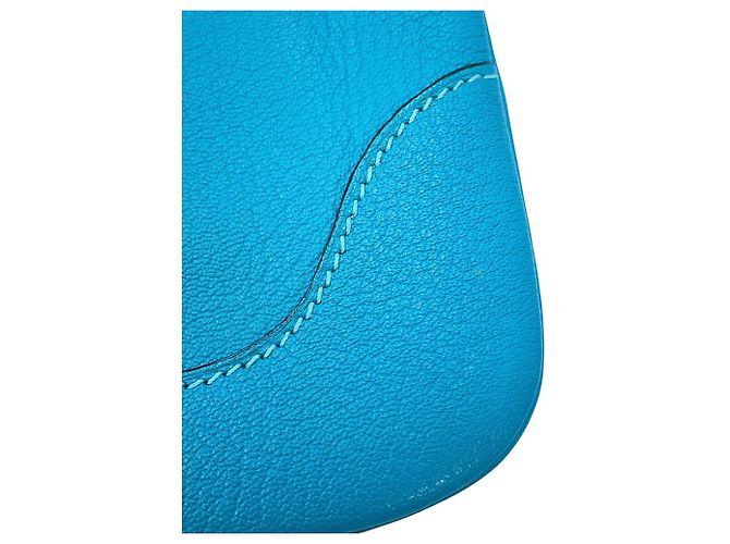 Hermès Borsa a tracolla Hermes Trim 35 in blu turchese - vista 7