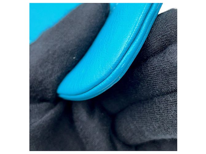 Hermès Borsa a tracolla Hermes Trim 35 in blu turchese - vista 8