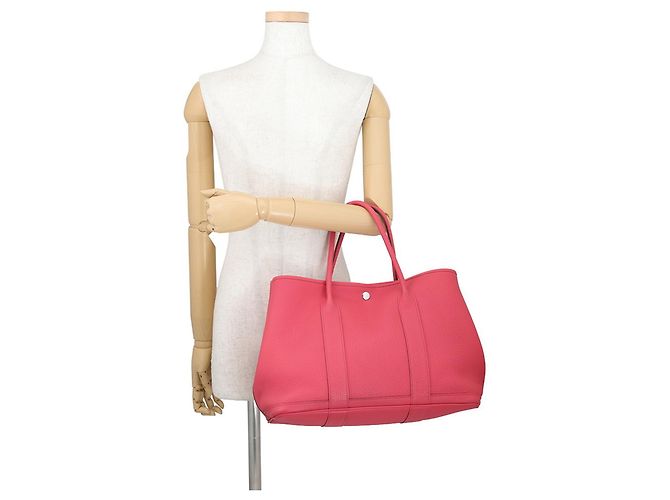 Hermès Borsa Tote Hermes Garden PM in Bougainvillier - vista 4