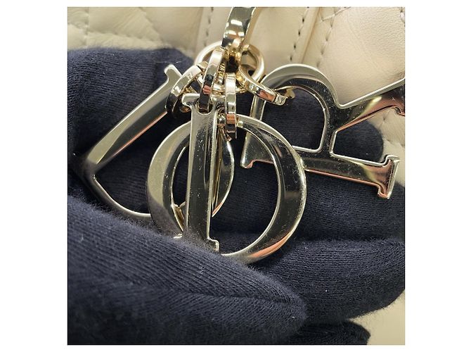 Borsa a mano media in pelle Christian Dior Macro Cannage Toujours - vista 11