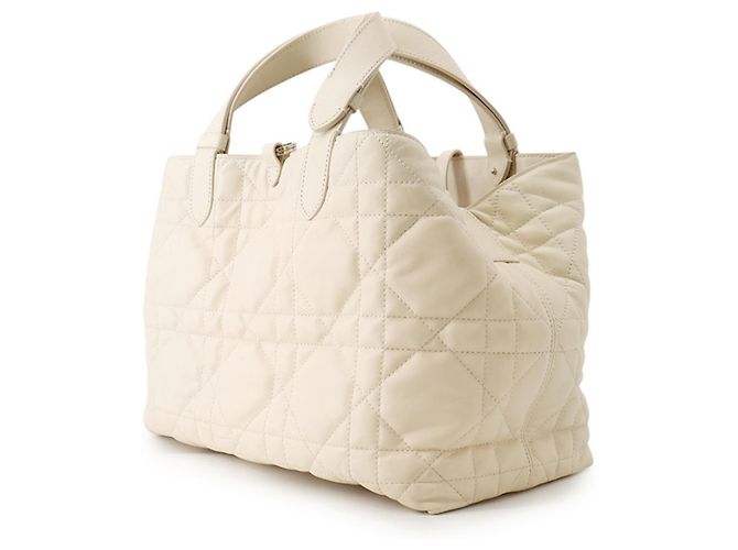 Borsa a mano media in pelle Christian Dior Macro Cannage Toujours - vista 2
