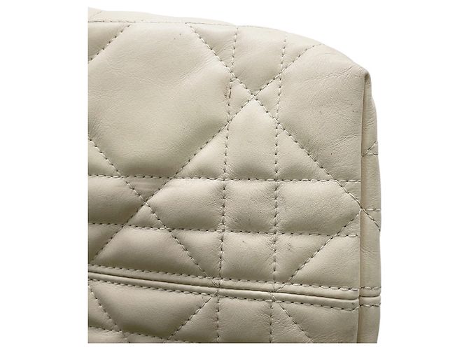 Borsa a mano media in pelle Christian Dior Macro Cannage Toujours - vista 7