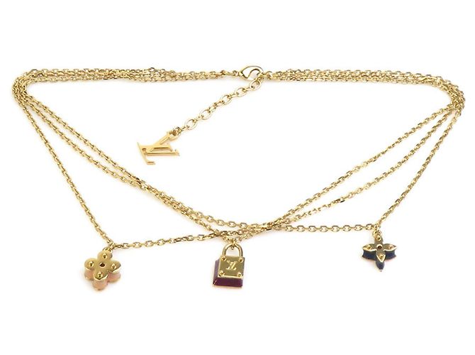 Collana in metallo dorato Louis Vuitton - vista 3