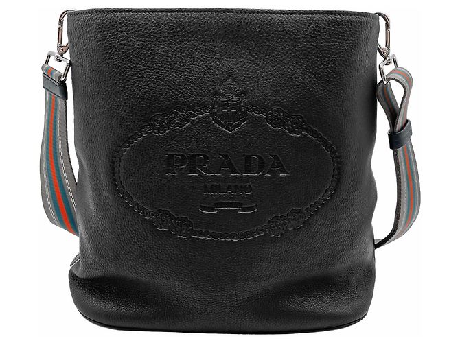 Bolsa de ombro bucket gofrada Prada - vista 2