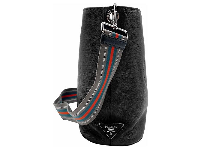 Bolsa de ombro bucket gofrada Prada - vista 5
