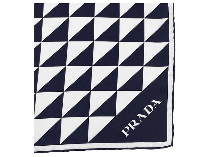 Prada Seidenschal mit Triangle-Logo - Ansicht 3