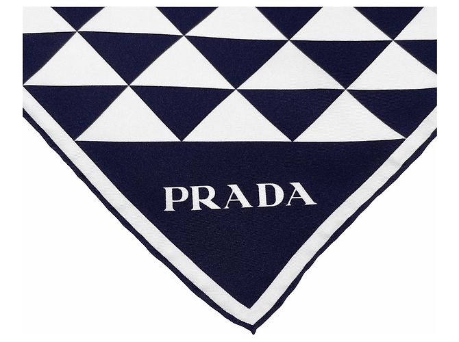 Prada Seidenschal mit Triangle-Logo - Ansicht 4