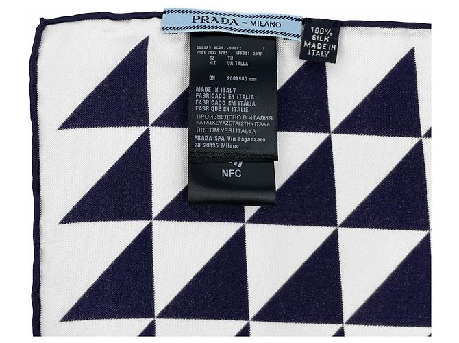 Prada Seidenschal mit Triangle-Logo - Ansicht 5