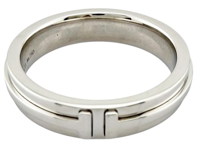 Autre Marque Anello T Narrow Tiffany & Co. in oro bianco 18K - vista 5