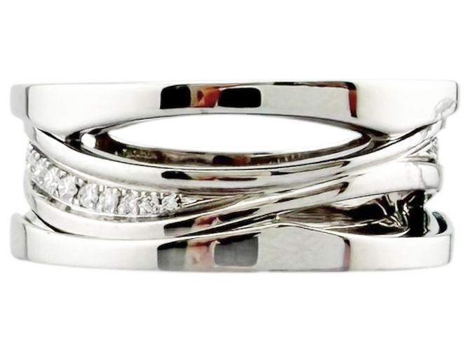 Bulgari Anello Bvlgari B.zero1 in Oro Bianco 18K - vista 4