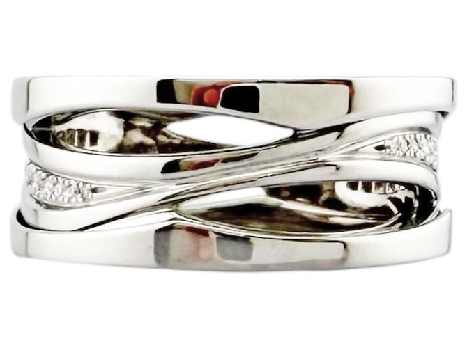 Bulgari Anello Bvlgari B.zero1 in Oro Bianco 18K - vista 6