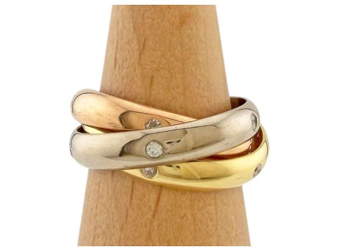 Cartier Trinity Ring aus 18K Rosa Weiß und Gelbgold - Ansicht 3