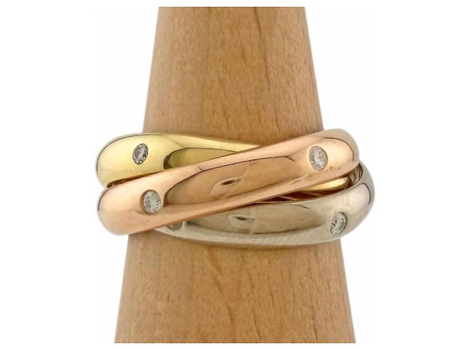 Cartier Trinity Ring aus 18K Rosa Weiß und Gelbgold - Ansicht 4