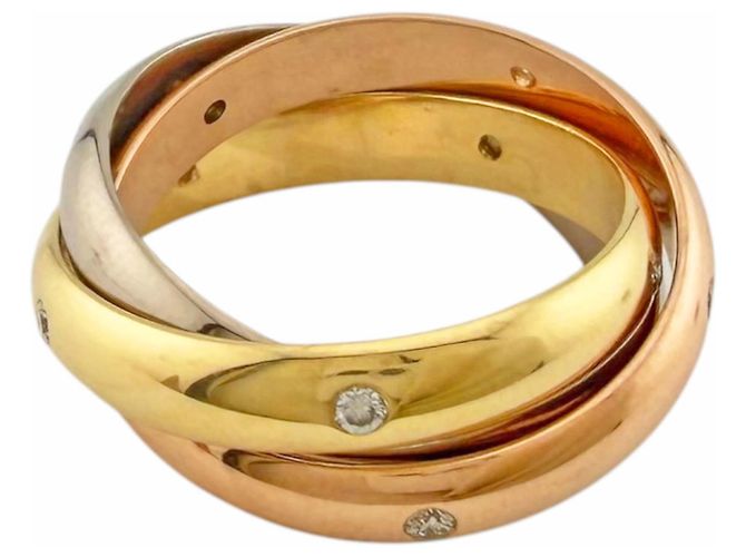 Cartier Trinity Ring aus 18K Rosa Weiß und Gelbgold - Ansicht 5