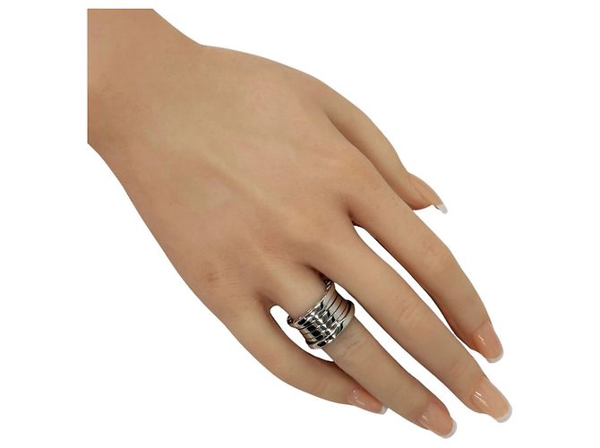 Bulgari Anello Bvlgari B.zero1 a 5 bande in oro bianco 18K - vista 2