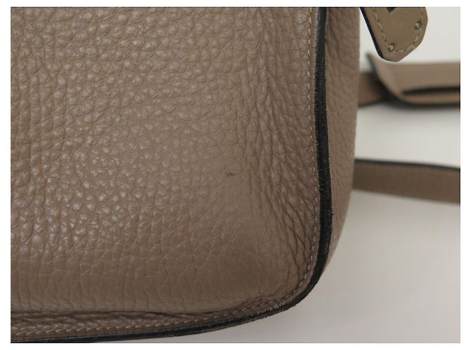 Hermès BORSA A MANO HERMES JYPSIERE 28 IN PELLE CLEMENCE TAUPE A TRACCOLLA - vista 17