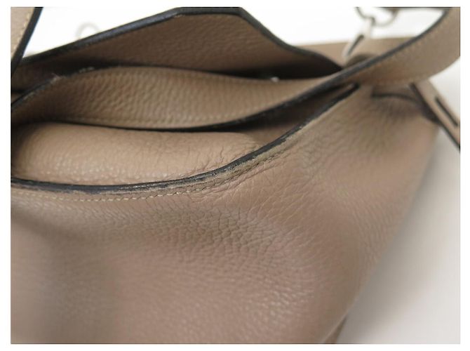 Hermès BORSA A MANO HERMES JYPSIERE 28 IN PELLE CLEMENCE TAUPE A TRACCOLLA - vista 22