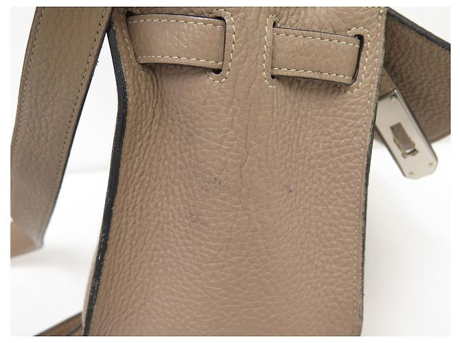 Hermès BORSA A MANO HERMES JYPSIERE 28 IN PELLE CLEMENCE TAUPE A TRACCOLLA - vista 23