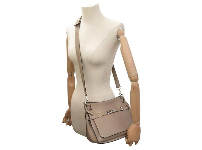 Hermès BORSA A MANO HERMES JYPSIERE 28 IN PELLE CLEMENCE TAUPE A TRACCOLLA - vista 3