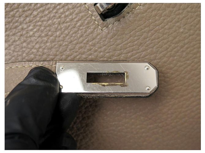 Hermès BORSA A MANO HERMES JYPSIERE 28 IN PELLE CLEMENCE TAUPE A TRACCOLLA - vista 6