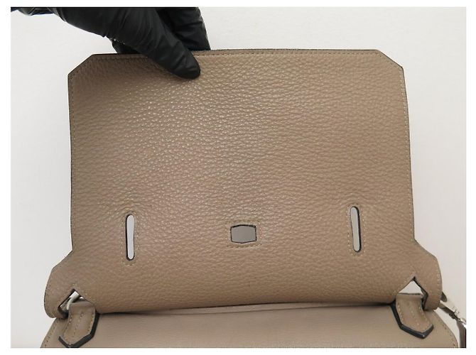 Hermès BORSA A MANO HERMES JYPSIERE 28 IN PELLE CLEMENCE TAUPE A TRACCOLLA - vista 8