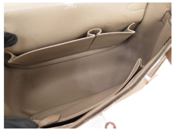 Hermès BORSA A MANO HERMES JYPSIERE 28 IN PELLE CLEMENCE TAUPE A TRACCOLLA - vista 9