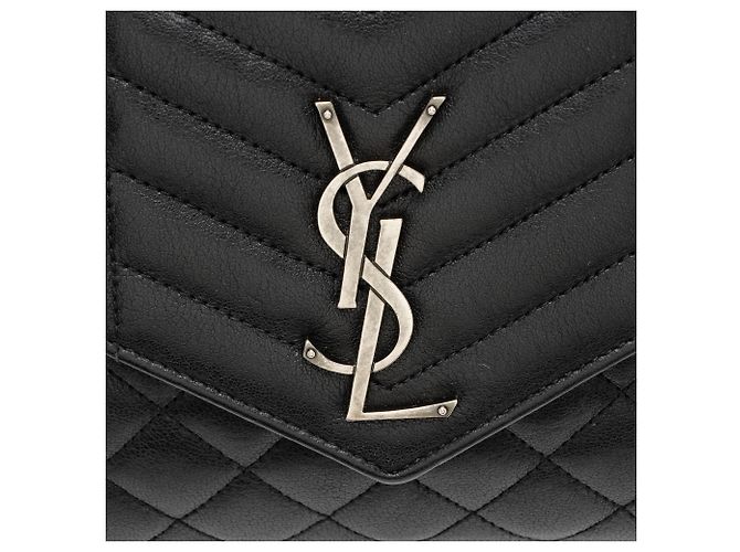 Autre Marque Portafoglio a catena monogram con pelle matelassé mista Saint Laurent - vista 10