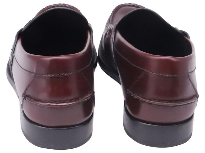 Mocassini Penny Prada in pelle rosso bordeaux - vista 5