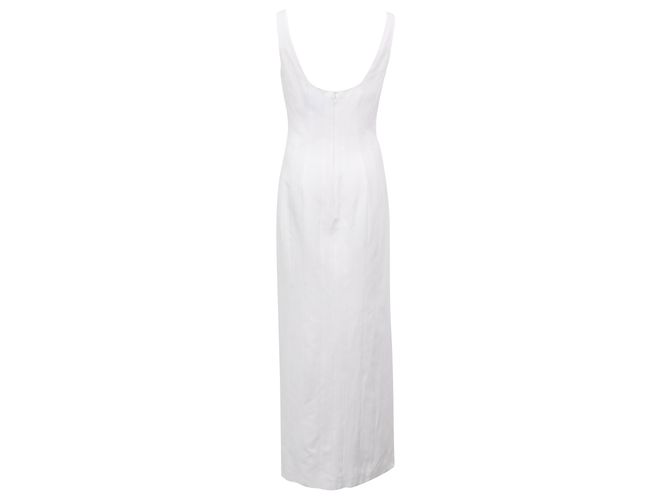Vestido Maxi Portrait Staud en algodón blanco - vista 3